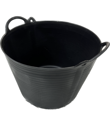 CAPAZO 40 LITROS NEGRO DOBLE ASA