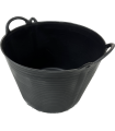 CAPAZO 40 LITROS NEGRO DOBLE ASA