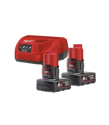 KIT 2 BATERÍAS 6 AH Y CARGADOR MILWAUKEE M12