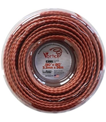 NYLON VORTEX 4,3 mm 21mts ALUMINIO TRENZADO DESBROZADORA