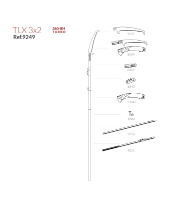 SERRUCHO KAMIKAZE TELEX 3x2 (6m) DOBLE GANCHO